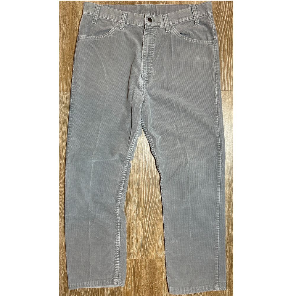 Levis Mens Vintage Corduroy Pants 1980's‎ 519 Gray Cords Levi Strauss USA 36X34